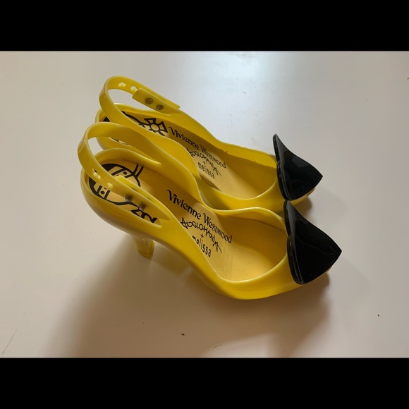Melissa Shoes - Auth Vivienne Westwood Melissa rubber yellow heels